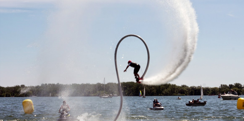 Flyboarding in Baina Beach