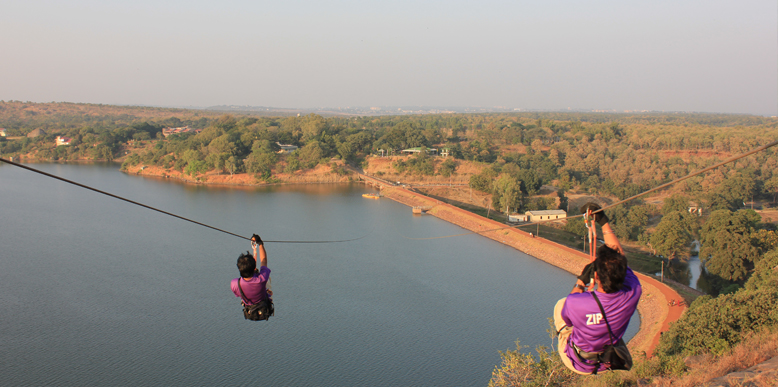 Ziplining at Kerwa Dam