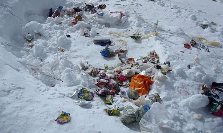 Trash in the Himalayas